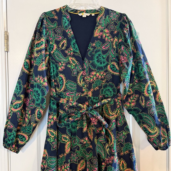 BODEN Women's Amelia Maxi V-neck Dress + Belt, Size UK 12, US 8 - Picture 8 of 15